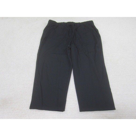 32 Degrees Cool Pants Mens Medium Black Drawstring Performance Stretch Nylon Gym - Picture 1 of 8